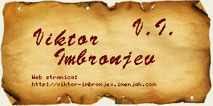 Viktor Imbronjev vizit kartica